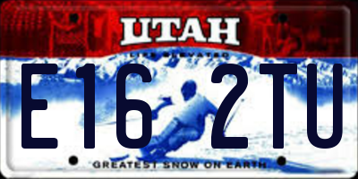 UT license plate E162TU