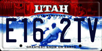 UT license plate E162TV
