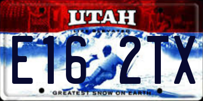 UT license plate E162TX