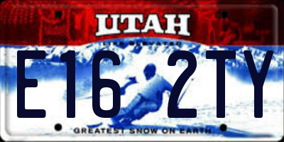 UT license plate E162TY