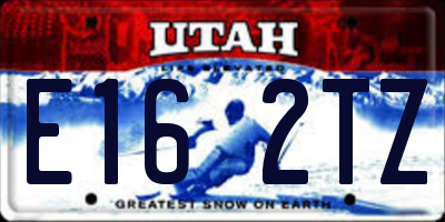 UT license plate E162TZ