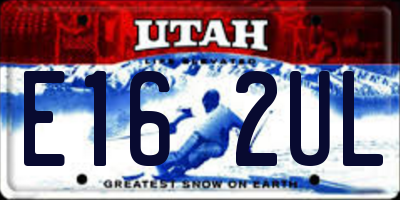 UT license plate E162UL