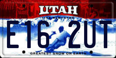 UT license plate E162UT