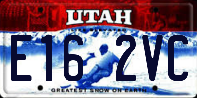 UT license plate E162VC