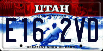 UT license plate E162VD