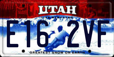 UT license plate E162VF