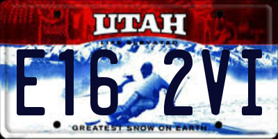 UT license plate E162VI