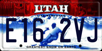 UT license plate E162VJ