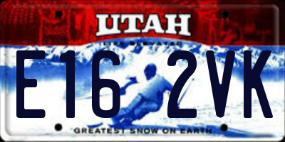 UT license plate E162VK