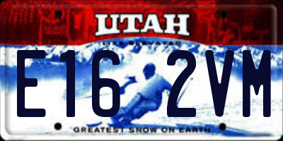 UT license plate E162VM
