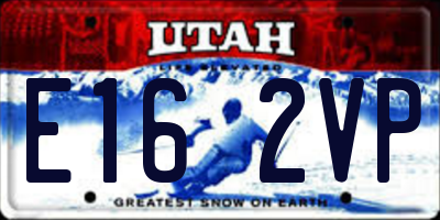 UT license plate E162VP