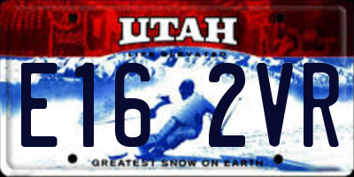 UT license plate E162VR