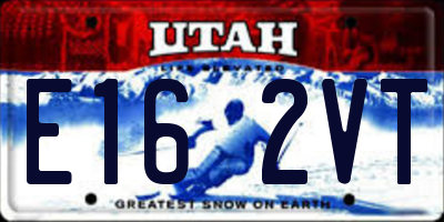 UT license plate E162VT