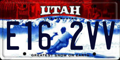 UT license plate E162VV