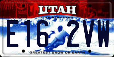 UT license plate E162VW