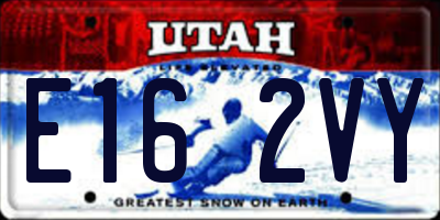 UT license plate E162VY