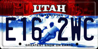 UT license plate E162WC