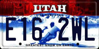 UT license plate E162WL