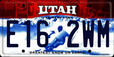 UT license plate E162WM
