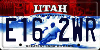 UT license plate E162WR