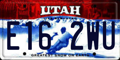 UT license plate E162WU