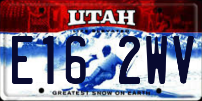 UT license plate E162WV