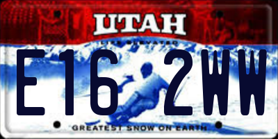 UT license plate E162WW