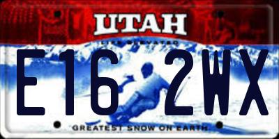 UT license plate E162WX