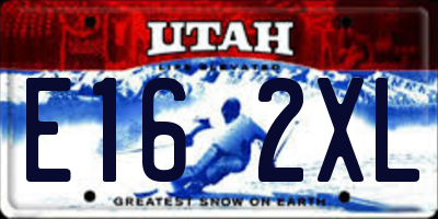 UT license plate E162XL