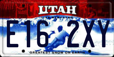 UT license plate E162XY