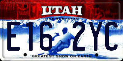UT license plate E162YC