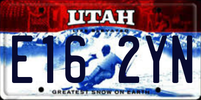UT license plate E162YN