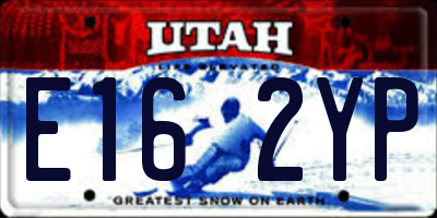 UT license plate E162YP