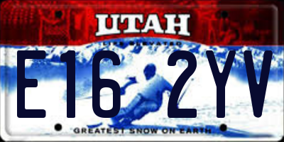 UT license plate E162YV