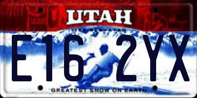 UT license plate E162YX
