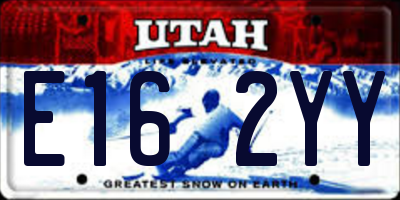 UT license plate E162YY