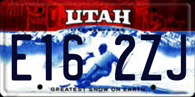 UT license plate E162ZJ