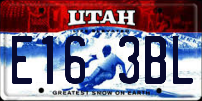 UT license plate E163BL