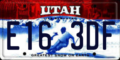 UT license plate E163DF