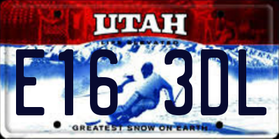 UT license plate E163DL