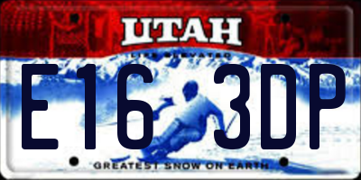 UT license plate E163DP