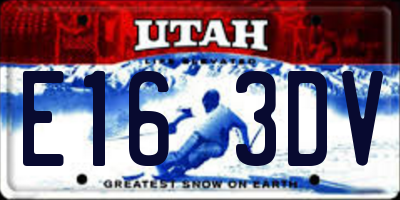 UT license plate E163DV