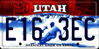 UT license plate E163EC