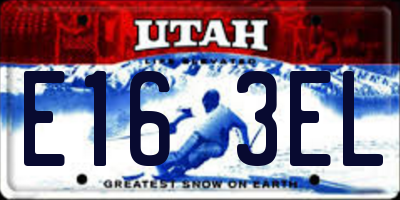 UT license plate E163EL