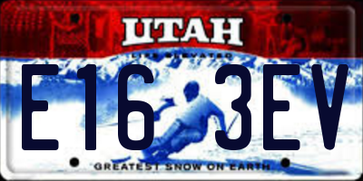 UT license plate E163EV