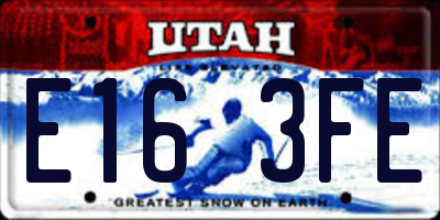 UT license plate E163FE