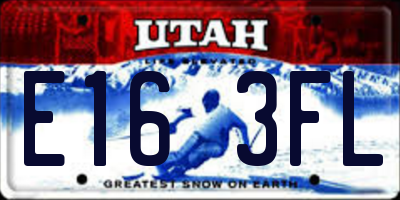 UT license plate E163FL