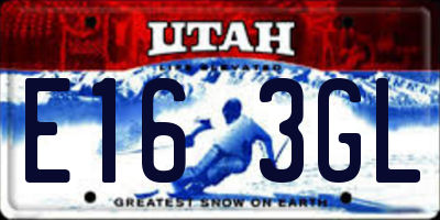 UT license plate E163GL