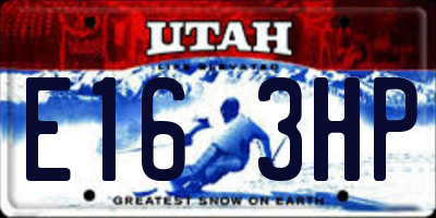 UT license plate E163HP