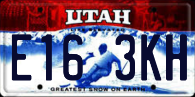 UT license plate E163KH